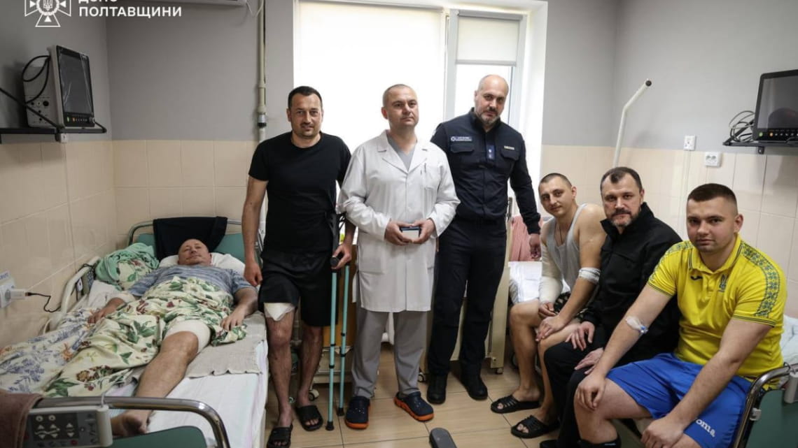 Ворожа атака на Полтавщину 5 травня: у лікарні досі перебувають 15 рятувальників, 2 – у важкому стані