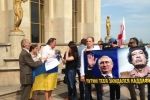 "Путін, на тебе зачекався Каддафі": у Парижі відбулась антипутінська акція – фотогалерея