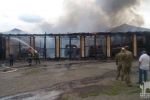 У Рівному рятувальники ліквідують пожежу на території військової частини