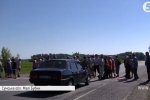 "Вимагають газу": близько півсотні селян перекрили трасу Суми&ndash;Київ
