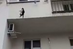 Ловкий приліт: Відео порятунку кішки-витріщаки, що випала з вікна висотки