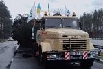 Києва нарешті дісталася головна ялинка країни, але її не пускають у місто