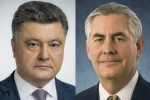 Порошенко та Тіллерсон обговорили безвідповідальне виведення офіцерів РФ зі складу СЦКК
