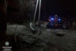 П'яна водійка BMW у Борисполі знесла стовп і дерево, тікаючи від копів