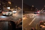 "Обережно, сніг": у Києві на проспекті Перемоги сталося більше десяти аварій