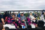 "Маршрут миру": між зруйнованим мостом і КПВВ "Станиця Луганська" почав курсувати електрокар