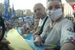 В центре Киева развернули флаг длиной более 30 метров – включение