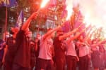 "Нацкорпус" провел митинг под телеканалами Медведчука – требовали запретить как пророссийские