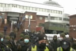 Акция в поддержку пятого президента Украины Петра Порошенко под Апелляционным судом