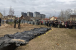 У Бучі розпочалася ексгумація похованих у братській могилі
