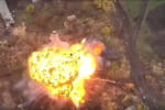 Башта злетіла високо в небо: українські воїни ефектно ліквідували танк москалів – відео