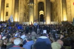 Прихильники опозиції протестують проти спірних результатів виборів у Грузії – трансляція