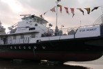 На Одещині спустили на воду названий ім'ям загиблого героя теплохід "Ігор Момот" – фоторепортаж
