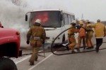На трасі Харків-Сімферополь загорілася маршрутка з пасажирами