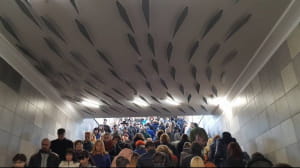 У Києві відкрили оновлений вестибюль станції метро "Лівобережна" 