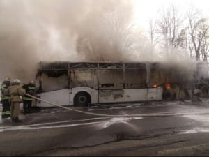 Автобус згорів на ходу
