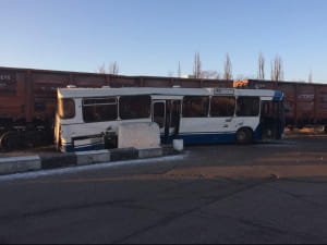 ДТП потяг автобус Одещина
