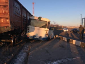 ДТП потяг автобус Одещина