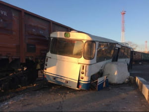 ДТП потяг автобус Одещина