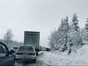 Дороги засніжені у горах, Закарпаття