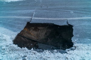 обвал на дорозі Дніпра