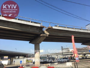 Обвалився шляхопровід "Видубичі"