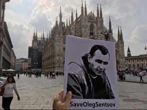 #SaveOlegSentsov, Мілан, Італія