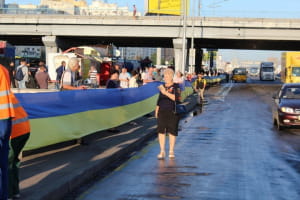 У Києві розгорнули найдовший прапор України