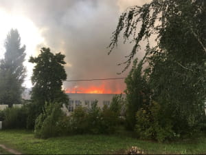 Пожежа на картонному комбінаті Житомира