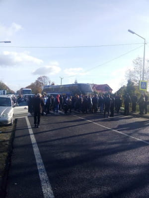 Перекриття траси на Львівщині