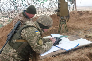 Артилеристи "Запорозької Січі" на польових навчаннях з бойовою стрільбою