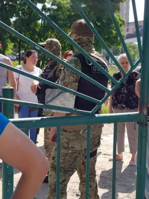 Оккупанты на рынке "Привоз"