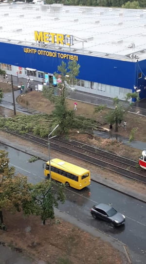Наслідки урагану в Києві