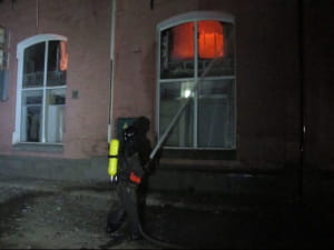 Пожар в гостинице в Одессе