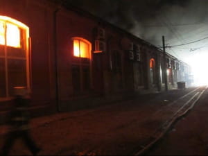 Пожар в гостинице в Одессе