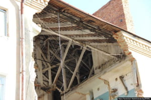 Обвал дома в Дрогобыче