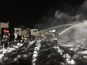 В Киеве горели автоцистерны