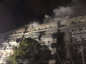 Пожар в центре Киева