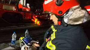 Пожар в центре Киева