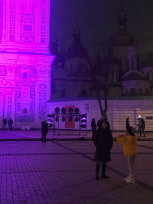 В День преждевременно рожденных детей Софию Киевскую подсветили фиолетовым 