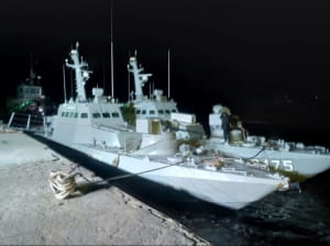 Повернуті Росією українські кораблі в морській гавані Очакова 