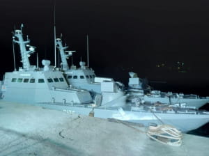 Повернуті Росією українські кораблі в морській гавані Очакова 