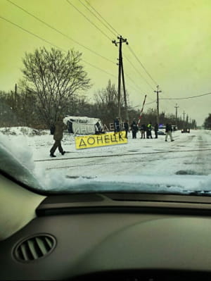 В окупованій Макіївці перекинувся автомобіль СММ ОБСЄ