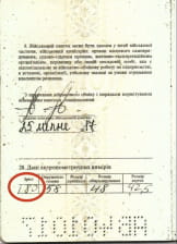 Военный билет Антоненко