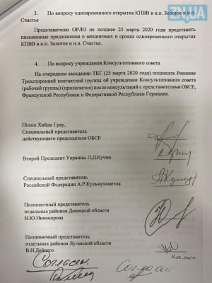 Протокол, Мінськ 11.03.2020