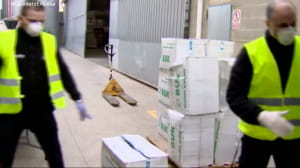 Украинские респираторы в Испании