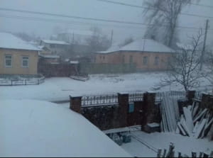 Снег в Чернигове