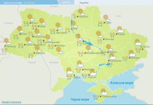 Карта погоди на 4-6 квітня 2020 року