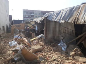 Обвал здания на Закарпатье 