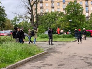 Акция возле Октябрьского дворца